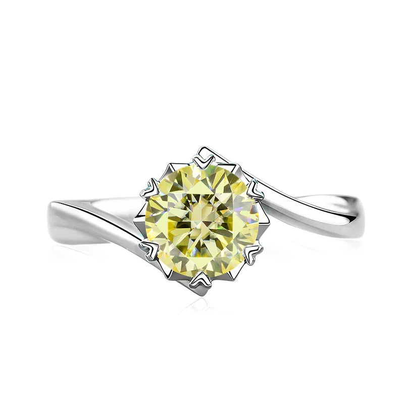 Black Pink Moissanite Women Rings S925 Sterling Silver Jewelry For Wedding Engagement Ring With Certified Women's Ring