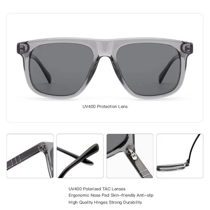 Trend Acetate Polarized Square Prescription Sunglasses For Men Stylish Uv400 Protection Corrective Sun Glasses