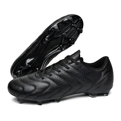 AG/FG Soccer Boots Unisex Youth Adult PU Fabric Upper TPU Sole Non-Slip Wear-Resistant Outdoor Sports Pitch