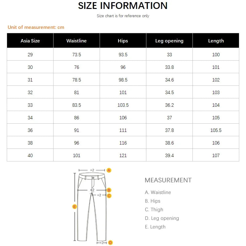 Cotton White Jeans Men's Elastic Soft Comfortable Business Casual Trousers Fashion Korean Fit Straight Spring Autumn Denim Pants