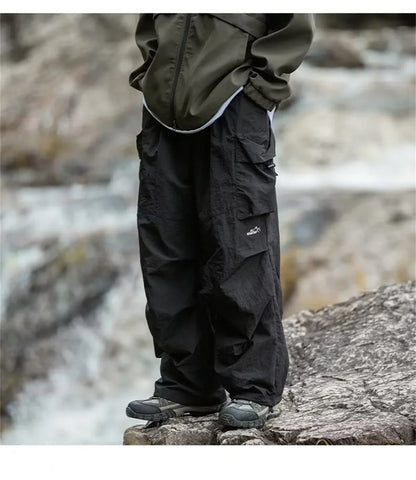 New Trendy New Men's Spring/Summer Breathable Outdoor Cargo Parachute Pants Leisure Hiking Mountaineering Water-resist Pants