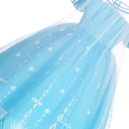 Elsa Kid Princess Halloween Cosplay Dress Fancy Costume Girl Snow Queen Princess Vestidos Party Children Clothes