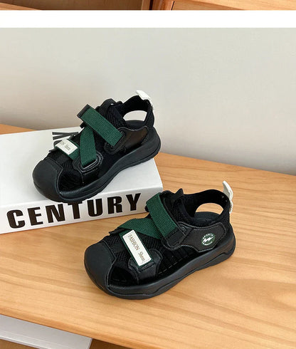 2026 Summer Kids Sandals for Boys Anti-slippery Sole Toddler Beach Shoes Hook&loop Baby Boys First Walkers Barefoot Casual Wear