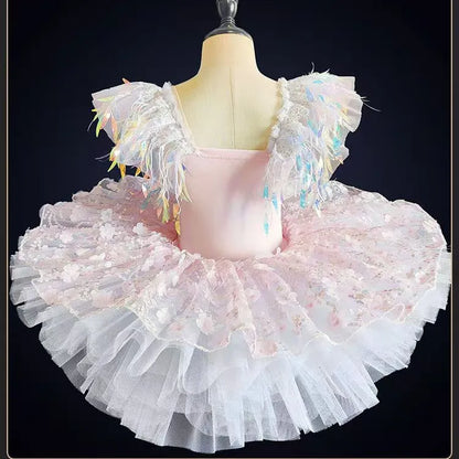 Summer Girl Dress Tutu Stage Ballet Leotards Party Girls Dresses Ballerine Dance Costumes Kids Clothes Princess Outfit Vestidos