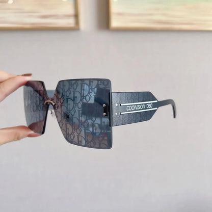 Ins 2025 Luxury Designer UV400 Sunglasses Women Men New Trendy Square Rimless Sun Glasses Ladies Vintage Letters Gafas De Sol