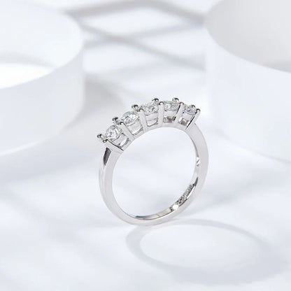 D Color 4mm Moissanite Diamond Rings for Women Classic Match Wedding Eternity Band with GRA s925 Sterling Silver Ring