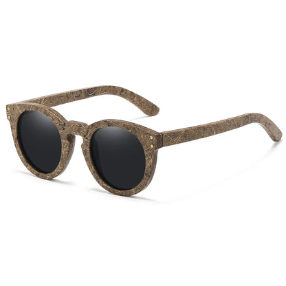 Brand coconut fiber sunglasses Eco-friendly  new wood,made  polarized UV400 protection natural degradation glasses 8242