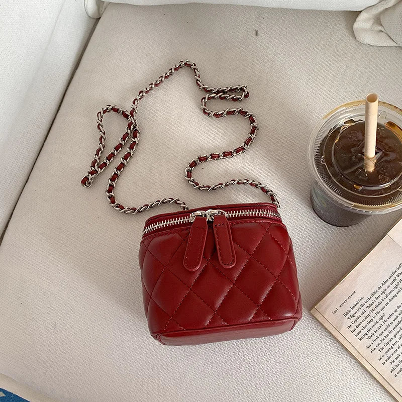 Mini Lingge Shoulder Bag Luxury Designer Bags for Women 2023 Fashion Chains Crossbody Bag Box Handbags Lipstick Coins Purses New