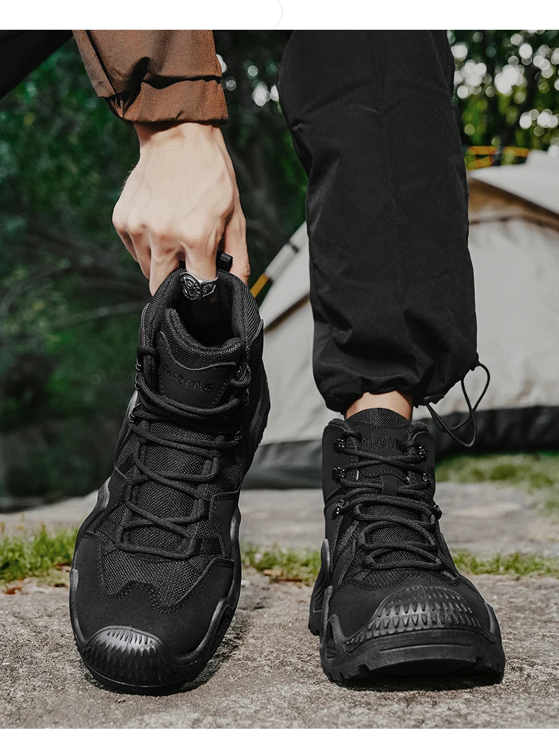 Climbing Hiking Shoes Ankle Men Outdoor Boots Men Tactical Boots Army Boots Mens Military Desert Waterproof Work Safety Shoes