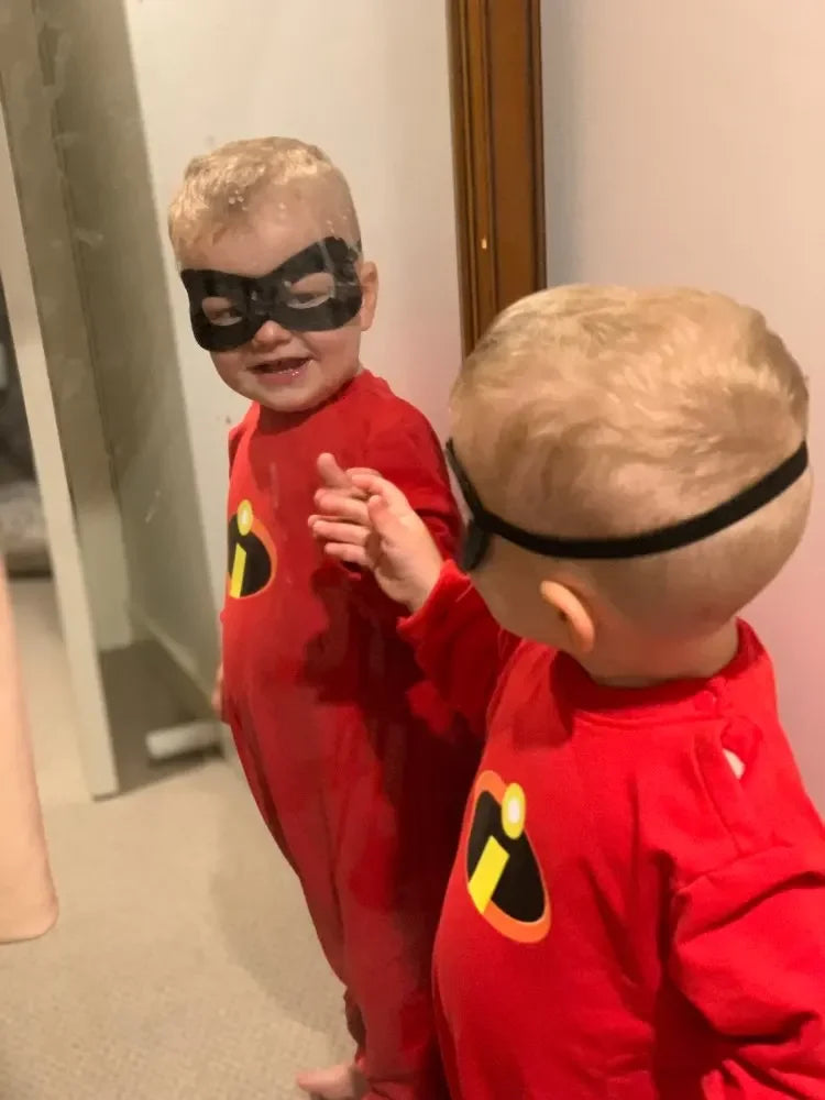 Violet Dash Kids Cosplay Jumpsuit Adult Superhero Family Costume For Halloween Carnival Baby Jack Jack Costume