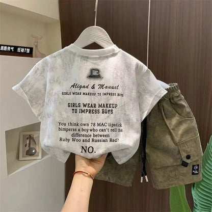 New Summer Infant Boys Clothing Suits Children Casual T-Shirt Shorts 2Pcs/Set Toddler Baby Girl Clothes Costume Kids Tracksuits