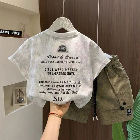 New Summer Infant Boys Clothing Suits Children Casual T-Shirt Shorts 2Pcs/Set Toddler Baby Girl Clothes Costume Kids Tracksuits