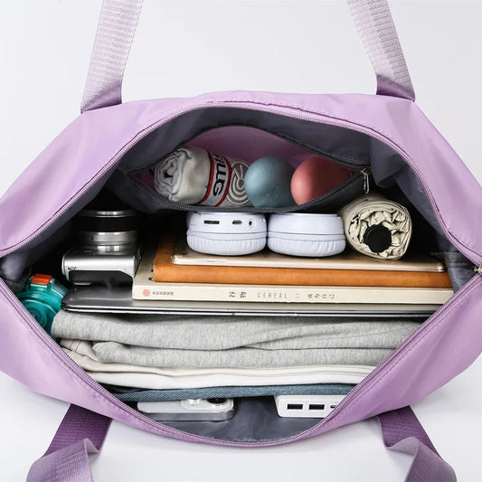 Oxford cloth large capacity travel bag Dry wet separation storage business travel luggage bag Detachable universal wheel