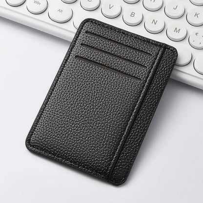 Portefeuilles Minimalistes Fins pour Hommes avec Poche Avant, Bloqueur RFID, Porte-Cartes de Crédit, Portefeuilles en Cuir Portables
