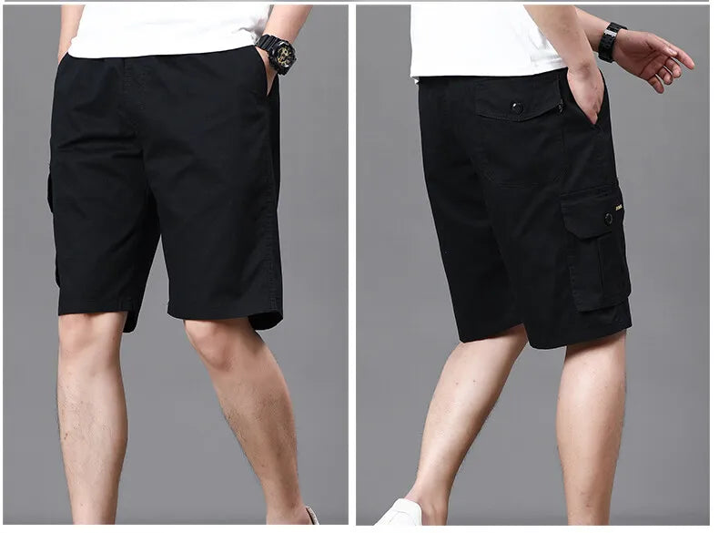 Mens Work Cargo Shorts Summer Casual Shorts Baggy Sports Gym Work Shorts 4XL Light Weight Cotton Sweat Knee Shorts