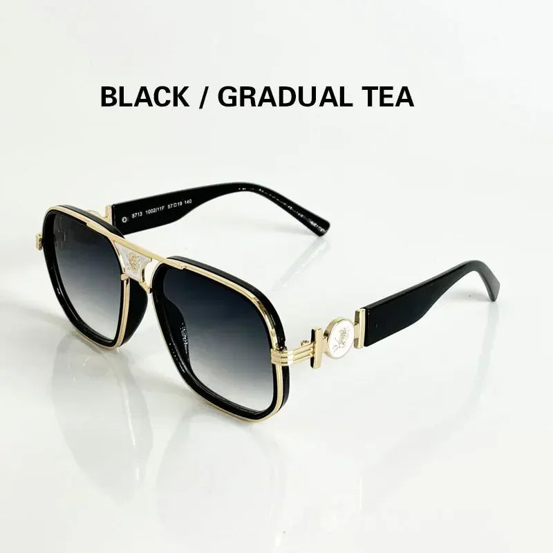 New Classic Fashion Metal Sunglasses for Men and Women Outdoor Travel Fishing Head Decorative Sun Glasses Lentes De Sol Mujer