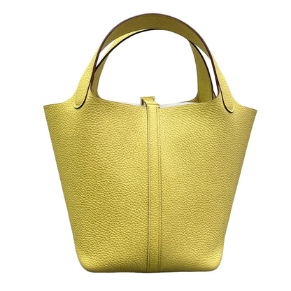 22 CM Large size Top Quality Bucket Bags Women's Bag Lady Luxury Designer High End Bag TC Cowhide Golden Sliver