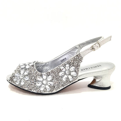 Summer Sandals for Party and Weddings Peep-Toe Bridal Shoes Women 2023 Comfortable Shoes and Bag Set for Lady