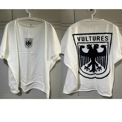 Double Eagle Head Print Vulture Sweatshirts Cotton Cutting Top Casual Loose Long Sleeve Hiphop Street Men Women Kanye Tshirts