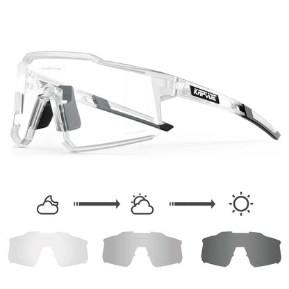 Photochromic Cycling Glasses UV400 MTB Clear Mountain Bike Transition Bicycle Sunglasses for Men Women Sports Eyewear