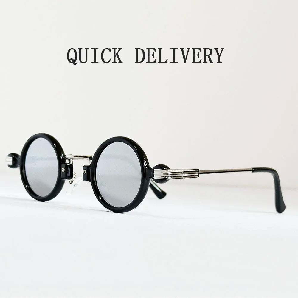 Small Round Punk Sunglass Men Vintage Vacation Steampunk Sunglasses Women Trendy Retro Fashion Glasses Gafas De Sol Hombre Vasos