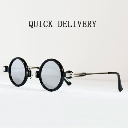 Small Round Punk Sunglass Men Vintage Vacation Steampunk Sunglasses Women Trendy Retro Fashion Glasses Gafas De Sol Hombre Vasos