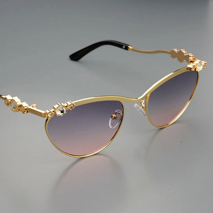 Y2K New Luxury Sunglasses Women Rhinestones Cat Eye Ins Party Fashion Sun Glasses UV400 Sun Shades Lentes De Sol Mujer Sunglass