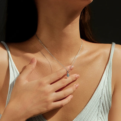 6 Styles D Color Geometric Moissanite Necklaces 925 Sterling Silver Dazzling Pendant Necklace For Women Fine Jewelry
