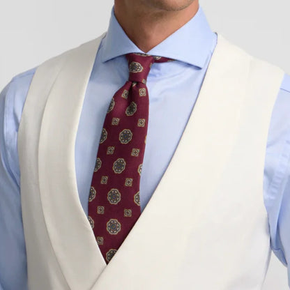 Men Vest Ivory With Lapel Double Button Solid Waistcoat For Wedding Banquet Birthday Business Casual Work Set Men Suit Vest
