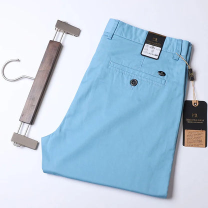 Thin Summer Solid Color Suit Pants Men Straight Korea Style Clothes Red Business Trousers Men  Dress Office 2021