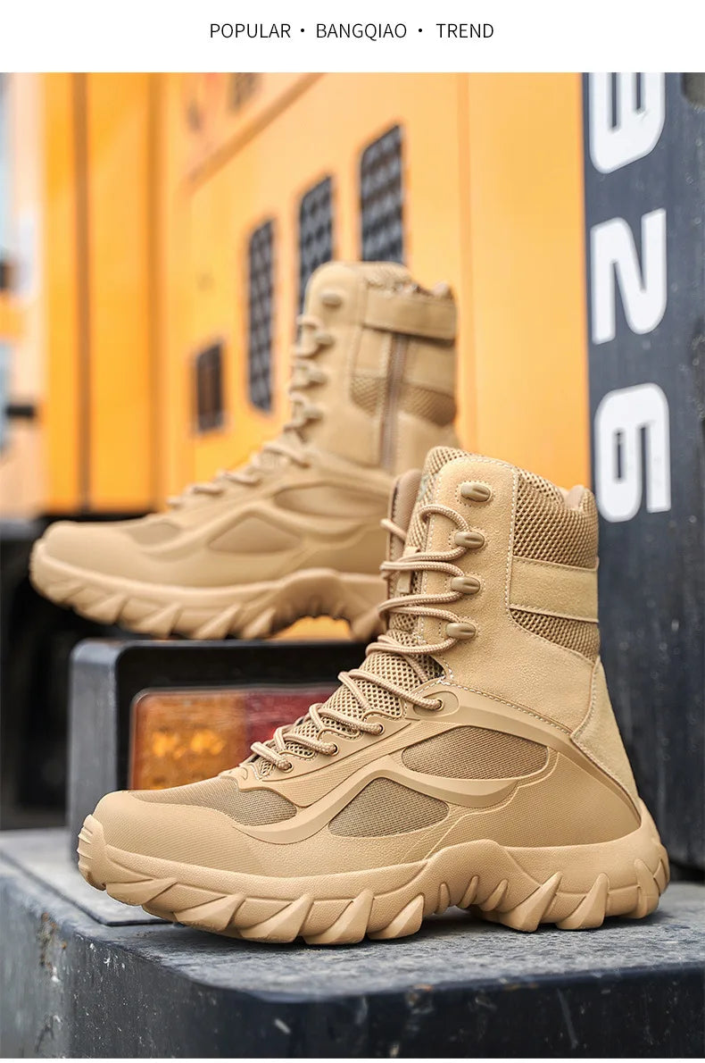 Men Boots Boots Breathable Mesh Hiking Desert Boot Climbing Hiking Shoes Ankle Hunting Boots for Men 2024