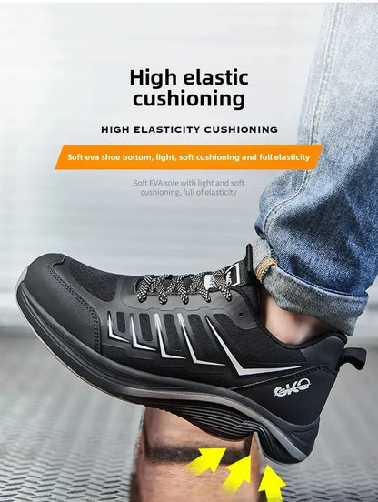 New Lightweight and Breathable Labor Protection Shoes for Men and Women Anti Smashing and Anti Piercing Steel Toe Safety Shoes
