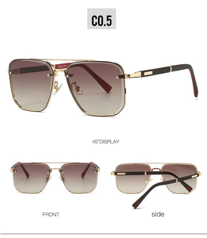 2023 Luxe Square Sunglasses For Men Vintage UV400 Sunglasses Women Trendy Fashion Sun Glasses Retro Gafas De Sol Hombre Lunette