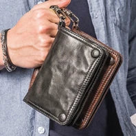 Fashion Genuine Leather Men Wallet Clutch Purse Male Bifold Money Clips with Hasp large capacity Card Wallet Short W/ Zip Pocket