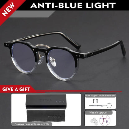 Personalized Retro Fashion New Design Men's Anti-blue Light Glasses Reading Glasses Can Be Customized Prescription 1028