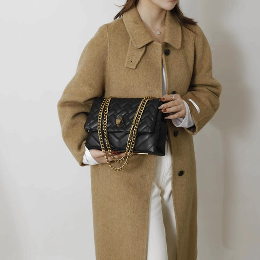2026 New Chain Bag Textured Rhombus Embroidery Thread Single Bag Versatile Single Shoulder Crossbody Hot Selling Women's Bag