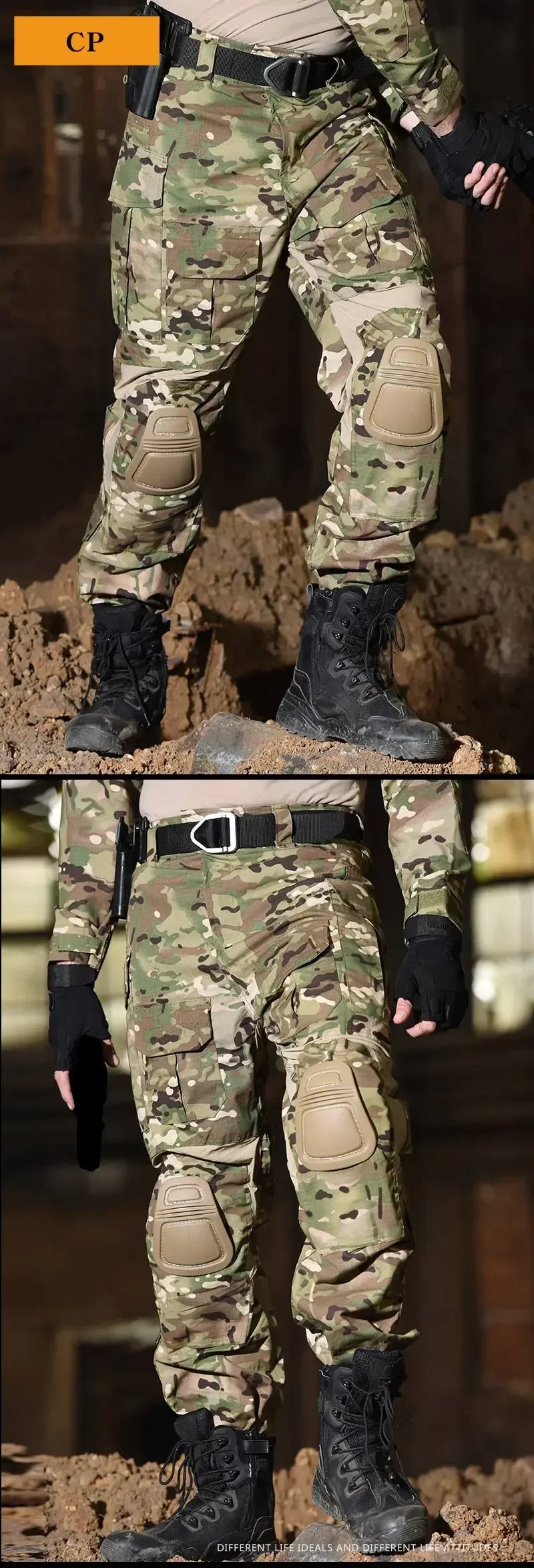 G3 Combat Pants +Pads Elastic Sport Pant Tactical Gear CP Climbing Camo Outdoor Tactic Pants Airsoft Cargo Casual Work Trouser