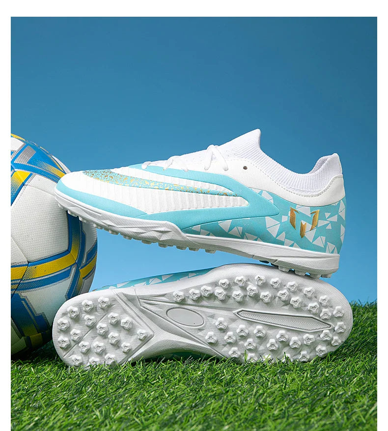 New Kid Match Boys Football Boots Sports Shoes Match Soccer Shoes Outdoor Sneakers Professional Non-Slip Comfortable Unisex