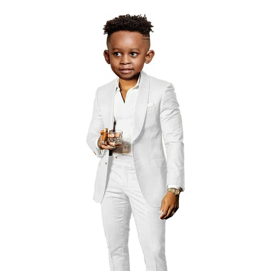 Many Colors Boys Regular Fit Suit Set 2 Pieces Jacket Pants Formal Banquet Outfit Handsome Comfortable Wedding Tuxedo For Kids