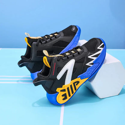 A pair of children's four-season mesh high-top basketball shoes, wear-resistant basketball shoes, sizes 33-40，HL-999