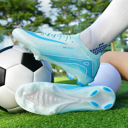 New High-Top Soccer Shoes Professional Training Football Boots TF/FG Non-Slip Soccer Sneakers Outdoor Grass Soccer Shoes