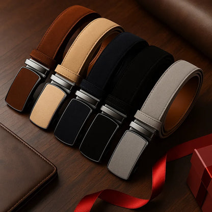Men's Leather Belts Fashion Automatic Buckle PU Male Belts Luxury Business Designer Black Brown 115 125 135cm