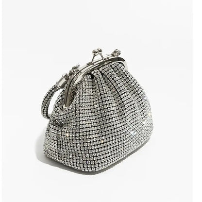 Fashion Rhinestones Evening Bag Portable Clutch Bag Casual Mini Purse Crystal Handbags Party for Women