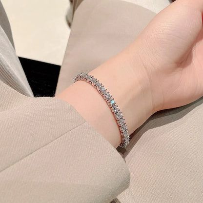 Bull Full 2.5mm 3.5mm D Color Moissanite Tennis Bracelet for Women Wedding Party Fine Jewelry S925 Silver Link Bracelets