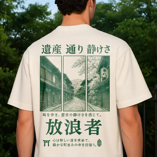 Kyoto Streetview T-Shirt Urban Japan Tshirt Vintage Japan Tshirt Japanese Streetwear Tokyo Shirt|Graphic Japan Tee Men Clothing