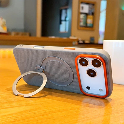 funda For iPhone Air Case ELVEV Magnetic Luxury PU Leather Anti-fall with Rotatable Ring Stand Cover for iphone17 pro max كفر