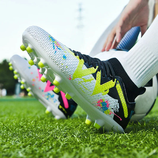 Men Non-slip Football Boots Unisex Professional Soccer Shoes Sports New Cleats Drop Shipping Ultralight Breathable Futsal