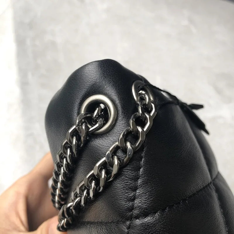 Elegant Women Chain Bag Soft Sheepskin Genuine Leather Handbag Ladies Fashion Single Shoulder Bag Designer Messenger Bag