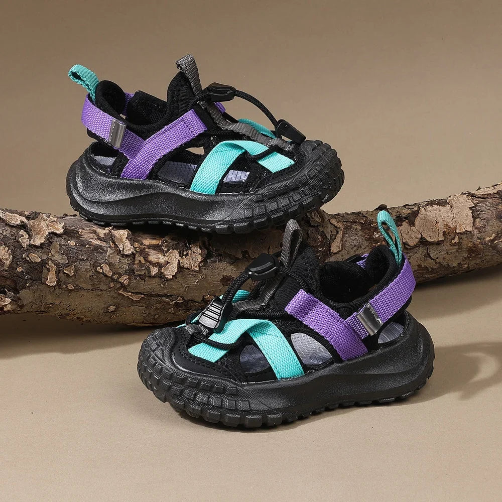 2025 New Summer Children Sandals For Boys Mesh Breathable Kids Sport Shoes Soft Sole Fashion Toddler Boys Beach Sandals EU21-30