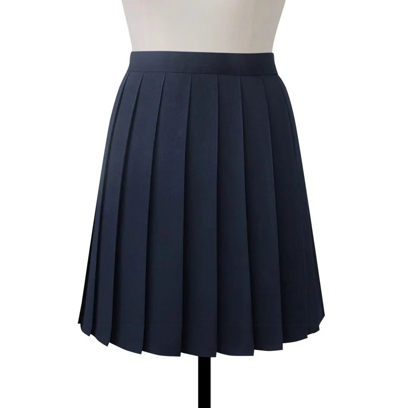 Women High Waist Pleated Midi Skirt Y2k Summer Knee-length Preppy Style Harajuku  Hot Street School Cosplay Casual Female Faldas